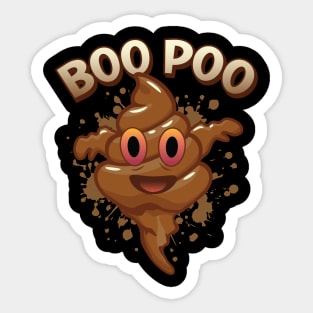 Boo Poo Halloween Ghost Poo Costume Sticker